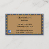 国初期の国素朴 名刺 (裏面)