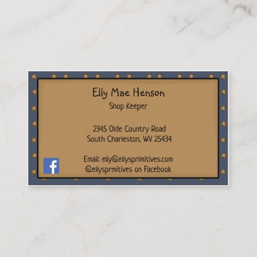 国初期の国素朴 名刺 (裏面)