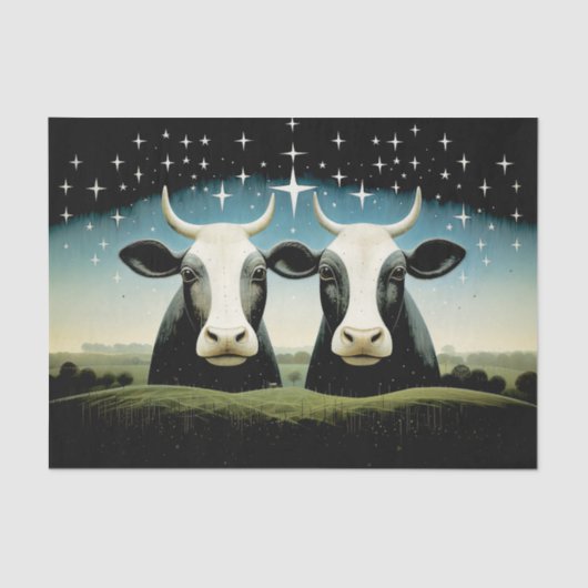 国初期の牛デコペティッシュペーパー 薄葉紙 (正面)