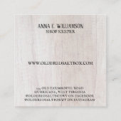 国初期の赤素朴冬のサルトボックスヒツジ スクエア名刺 (裏面)