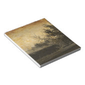 国初期の野の霧のアウトドア冬の木 ノートパッド (アングル)