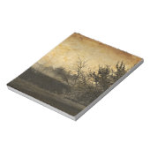 国初期の野の霧のアウトドア冬の木 ノートパッド (回転)