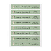 国初期の雪だるま周回住所 シール ラップアラウンドラベル (シート)