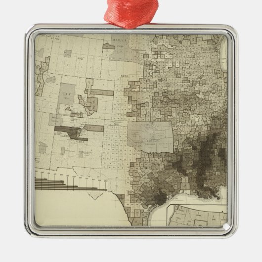 国別に色分けした人口 メタルオーナメント (正面)