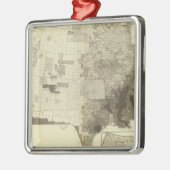 国別に色分けした人口 メタルオーナメント (左)