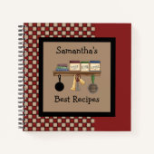 国別チェックレシピスパイラルノートブック ノートブック (正面)