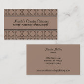 国別チャーム名刺、ラテ 名刺 (正面/裏面)