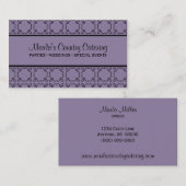 国別チャーム名刺、薄紫 名刺 (正面/裏面)