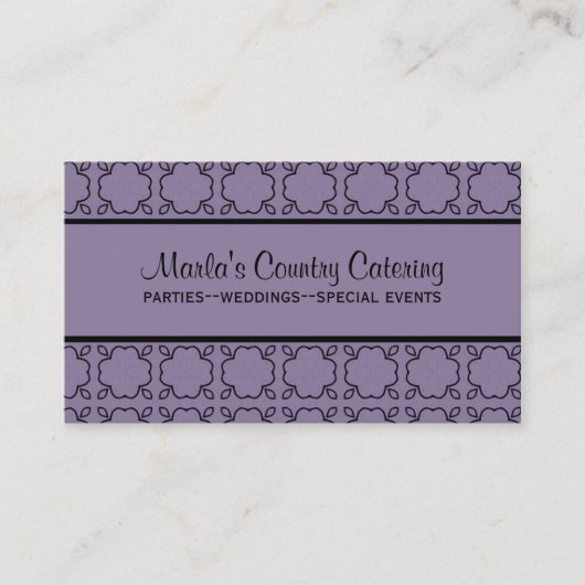 国別チャーム名刺、薄紫 名刺 (正面)