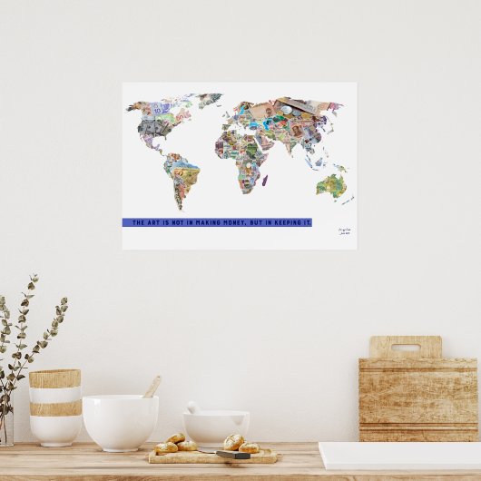 国別通貨 ポスター (キッチン)