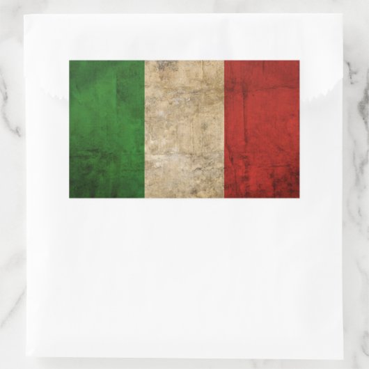 国動揺して旗 |イタリア 長方形シール (バッグ)