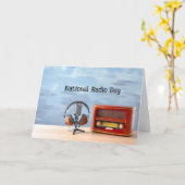国営ラジオの日 カード (黄色い花)
