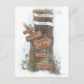 国図解入りの、写真付きのツリーのトランク日付の保存 案内ポストカード (正面)