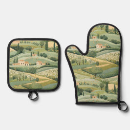 国地中海の側 鍋つかみ&鍋敷きセット