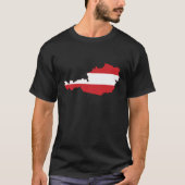 国地図におけるオーストリア国旗 Tシャツ (正面)