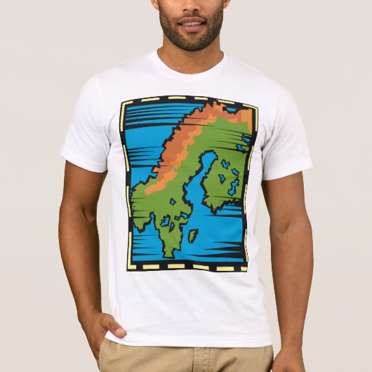 国地図Mens Tシャツ (正面)