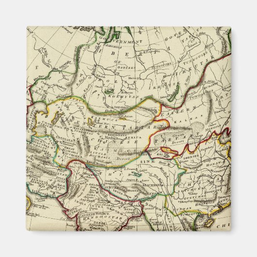 国境が描かれたアジア マグネット (正面)