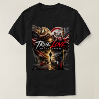 国境なき真実の愛 – 米英の団結を表現したグラフィック Tシャツ