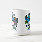 国境のないライフウォーター保護 コーヒーマグカップ (中央)