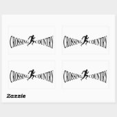 国境を越える国 長方形シール (シート)