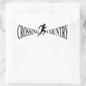 国境を越える国 長方形シール (バッグ)