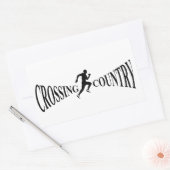 国境を越える国 長方形シール (封筒)