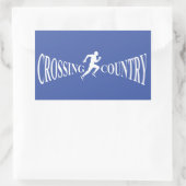 国境を越える国 長方形シール (バッグ)