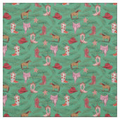 国女性のカーボーイクリスマスオーナメント ファブリック (見本)