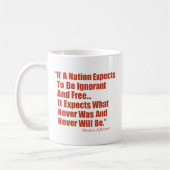 国家が…知らないそして放すと期待すれば コーヒーマグカップ (左)