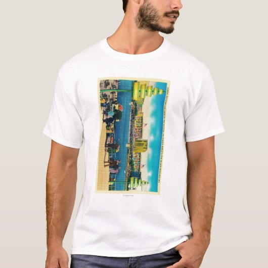 国家の中央政府建物そして湖 Tシャツ (正面)