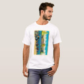 国家の中央政府建物そして湖 Tシャツ (正面フル)