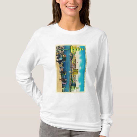 国家の中央政府建物そして湖 Tシャツ (正面)