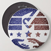 国家の義務の握手 缶バッジ (正面&裏面)