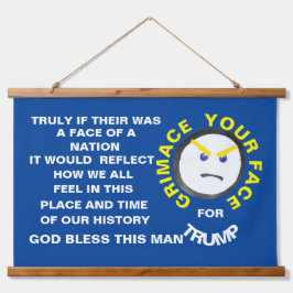 国家の顔 吊り下げ型タペストリー