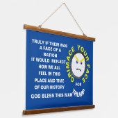 国家の顔 吊り下げ型タペストリー (傾斜あり)