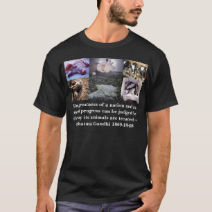 国家のgandhi、偉大さおよび道徳的… tシャツ