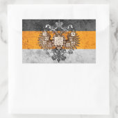 国家グランジ主義ロシア国旗 長方形シール (バッグ)