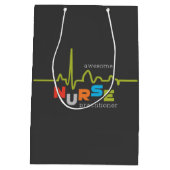 国家ナース実践週間素晴らし ミディアムペーパーバッグ (裏面)