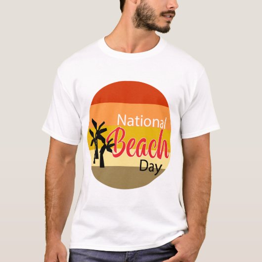 国家ビーチデーTシャツ Tシャツ (正面)