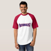 国家主義者-赤い白くおよび青 Tシャツ (正面フル)