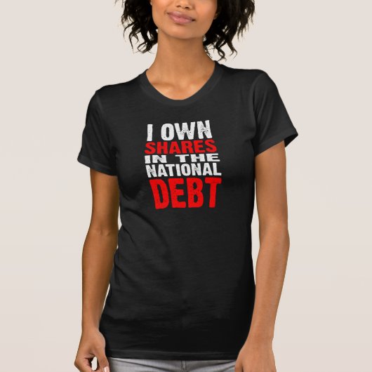 国家債務（暗） カスタマイズ -  Tシャツ (正面)