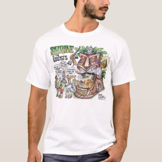 国家統制主義者のワイシャツの神社 Tシャツ