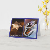 国家警察週の挨拶状 カード (黄色い花)