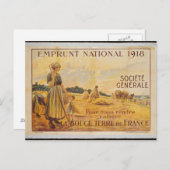 国家防衛融資のポスター ポストカード (正面/裏面)