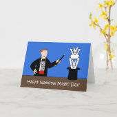 国家魔法デー10月31日 カード (黄色い花)