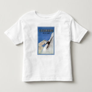 国家-スキーの昇進ポスター--を越えます トドラーTシャツ