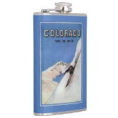 国家-スキーの昇進ポスター--を越えます フラスク (右)