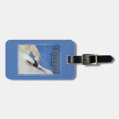 国家-スキーの昇進ポスター--を越えます ラゲッジタグ (正面横)