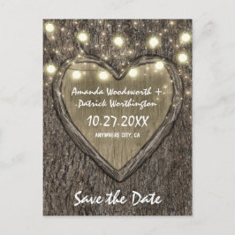 国彫り素朴オークの木は日付カードを保存 案内ポストカード