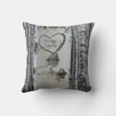 国彫り素朴ハート樺の木ツリー クッション (裏面)